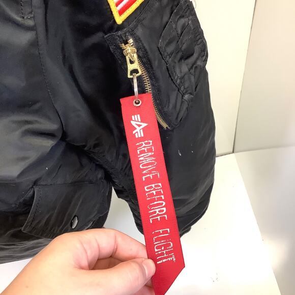 Alpha Industries MA-1 NASA Apollo 11 Bomber Jacket Mens XL Patches Reversible? - Picture 4 of 10
